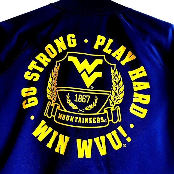 Victoria’s  Secret  LOVE PINK WEST VIRGINIA UNIVERSITY Track Jacket SMALL NAVY - Picture 5 of 5